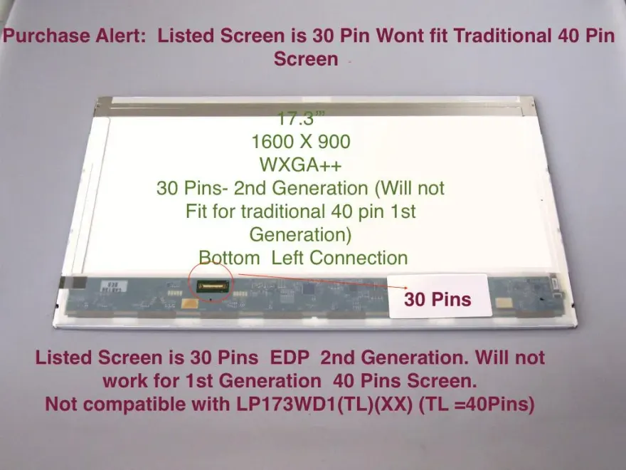 17.3″ HD+ 1600×900 Laptop LCD Screen (TN) — used Generic laptop, price in Pakistan at NN Laptops Hafeez Center Lahore