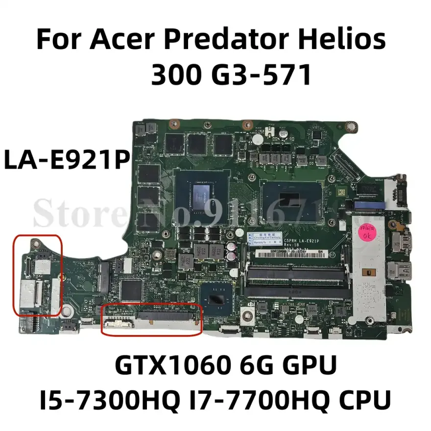 Acer Predator Helios 300 Motherboard (10th + RTX 2060) — original laptop parts at NN Laptops, Hafeez Center Lahore Pakistan