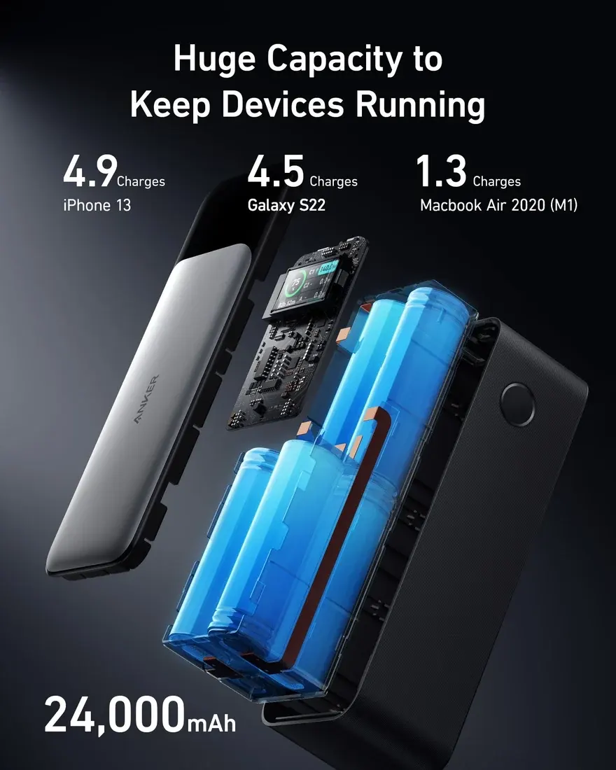 Anker 737 PowerCore 24k 140W — original laptop power banks at NN Laptops, Hafeez Center Lahore Pakistan