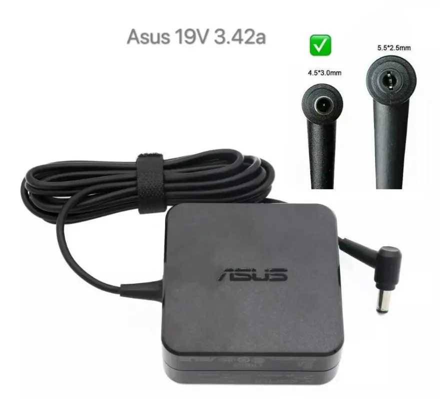 Asus 65W Original Charger (4.5×3.0mm) — original chargers / adapters at NN Laptops, Hafeez Center Lahore Pakistan