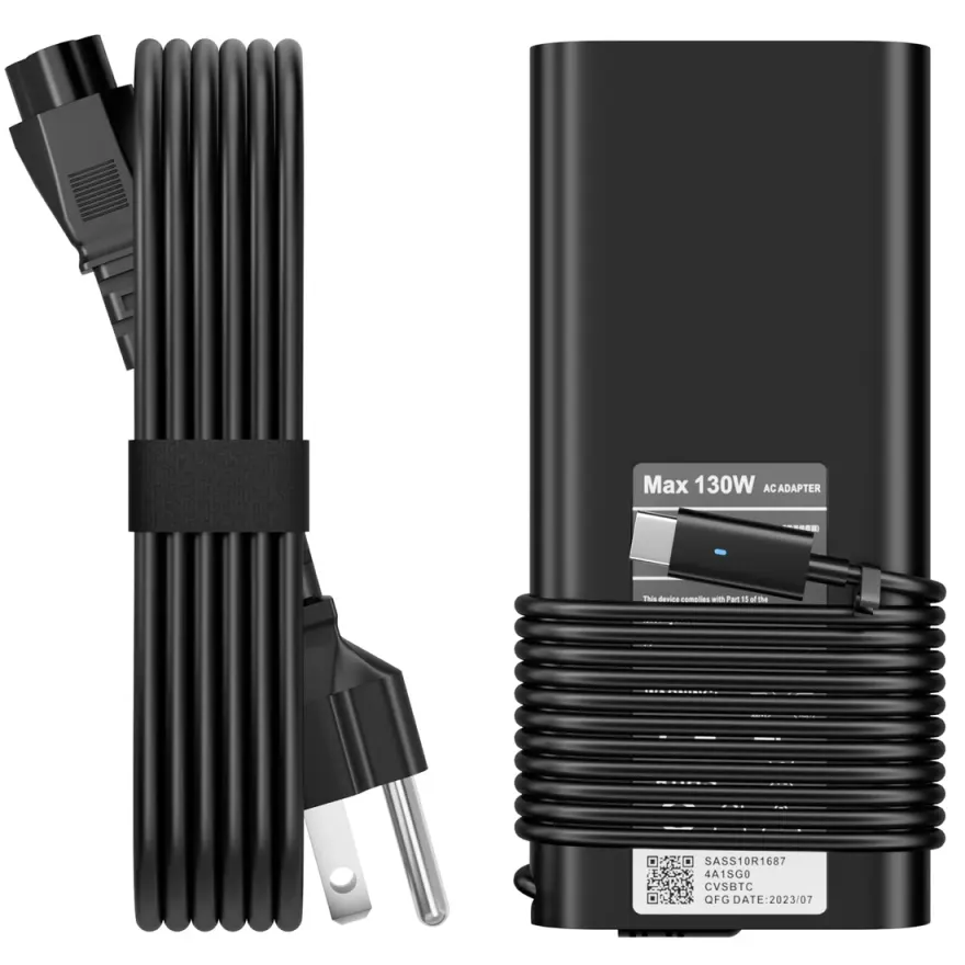 Dell 130W USB-C Type-C Charger for Precision 5560 / XPS 17 — original chargers / adapters at NN Laptops, Hafeez Center Lahore Pakistan