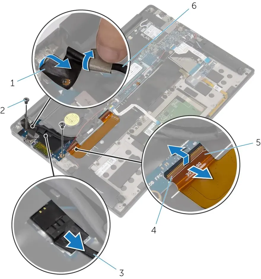 Dell XPS 13 9370 9380 USB-C Side IO Daughter Board — original laptop parts at NN Laptops, Hafeez Center Lahore Pakistan
