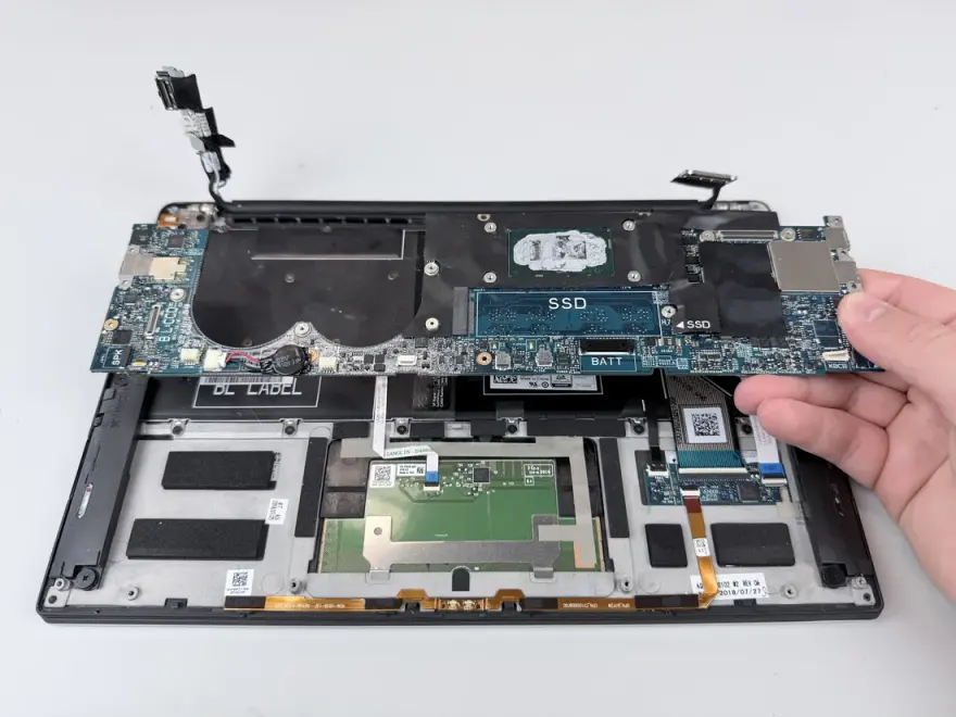 Dell XPS 13 9370 Motherboard (8th Gen i7) — original laptop parts at NN Laptops, Hafeez Center Lahore Pakistan