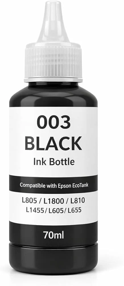 Epson 003 Ink Bottle 65ml (Black) — original peripherals at NN Laptops, Hafeez Center Lahore Pakistan