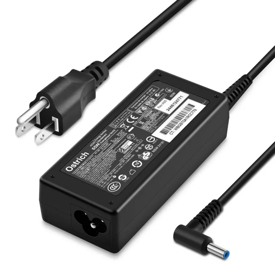 HP 65W Original Charger Blue Pin — original chargers / adapters at NN Laptops, Hafeez Center Lahore Pakistan