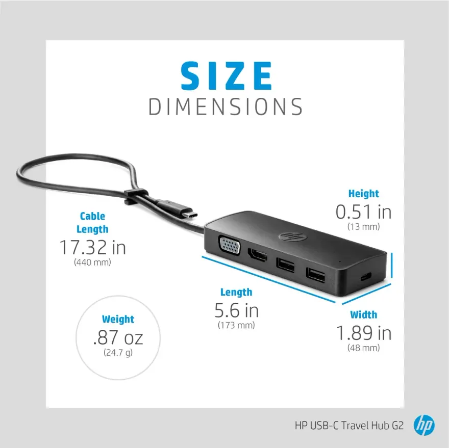 HP USB-C Multi-Port Adapter G2 Original Genuine 4K HDMI — original accessories at NN Laptops, Hafeez Center Lahore Pakistan