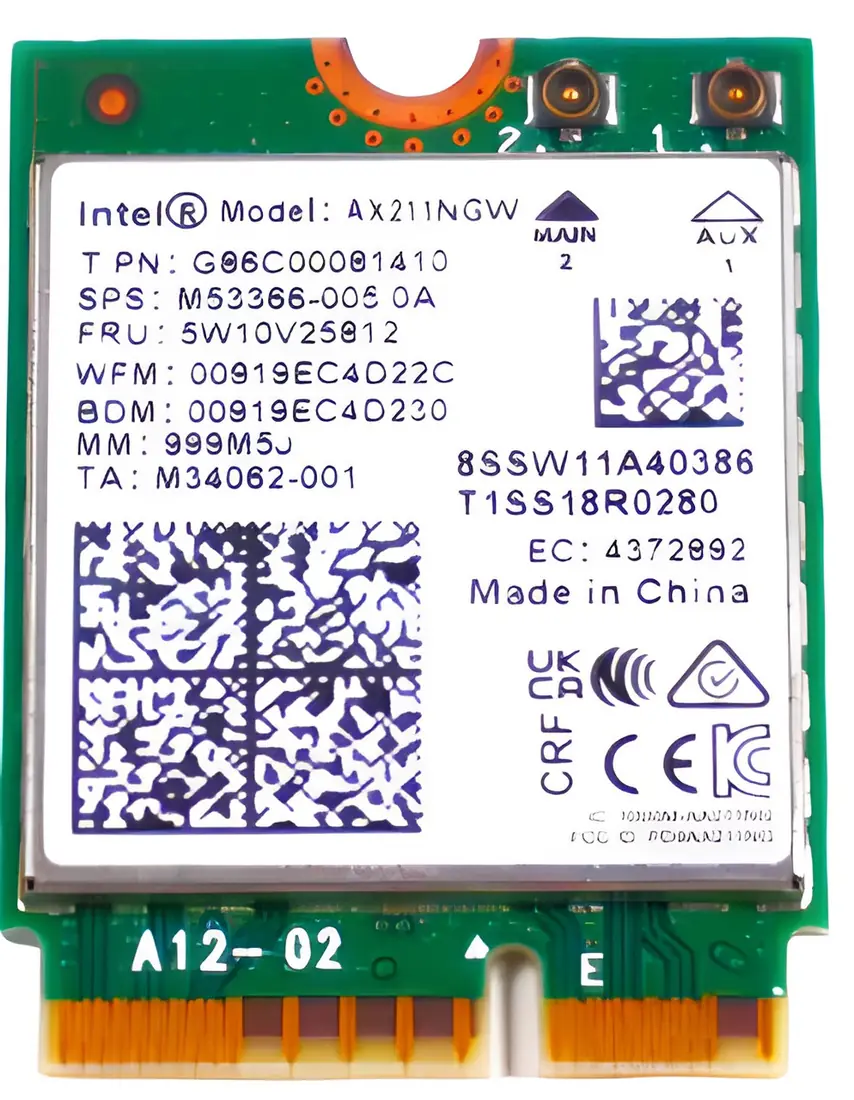 Intel AX211 WiFi 6E M.2 2230 Laptop WiFi Card — used Intel laptop, price in Pakistan at NN Laptops Hafeez Center Lahore