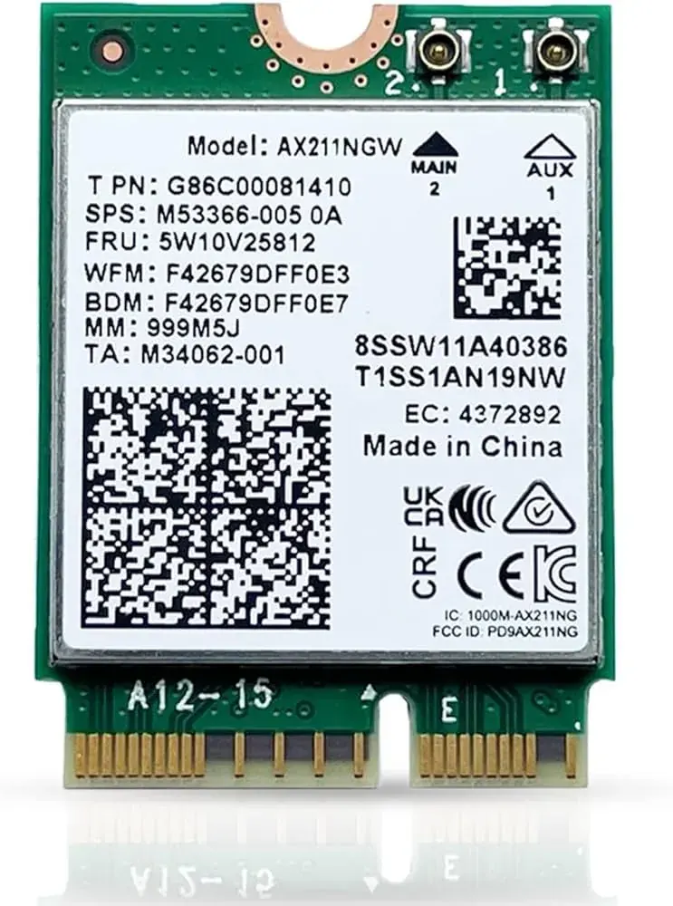 Intel WiFi 6E AX211 M.2 2230 — original laptop parts at NN Laptops, Hafeez Center Lahore Pakistan