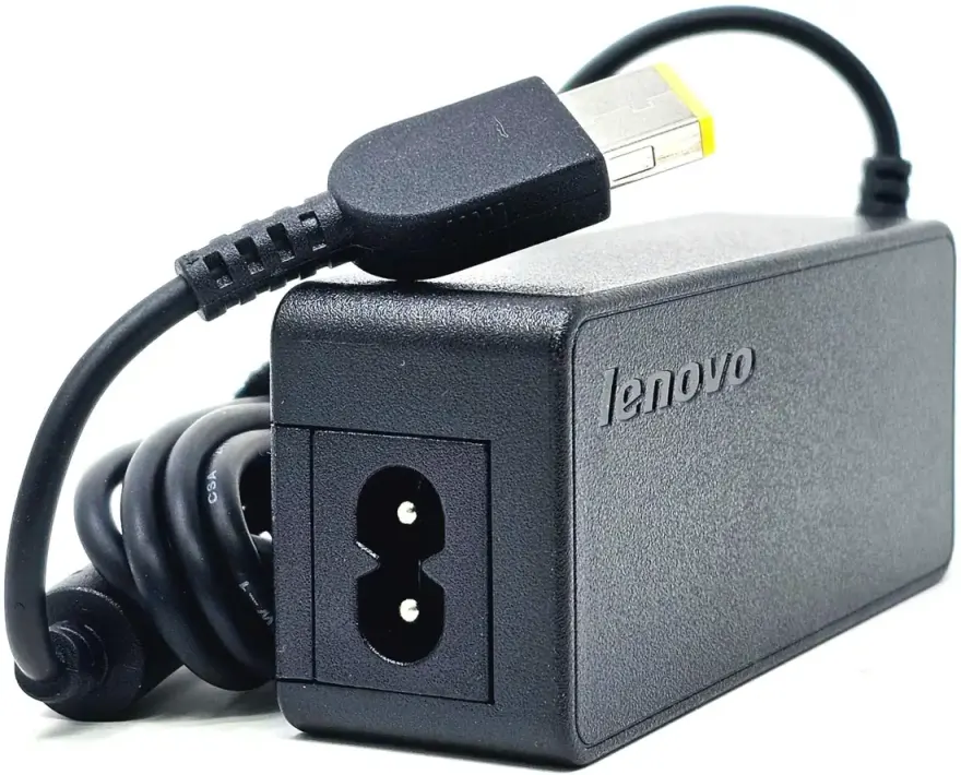 Lenovo 45W Original Charger (Yellow Pin) — original chargers / adapters at NN Laptops, Hafeez Center Lahore Pakistan
