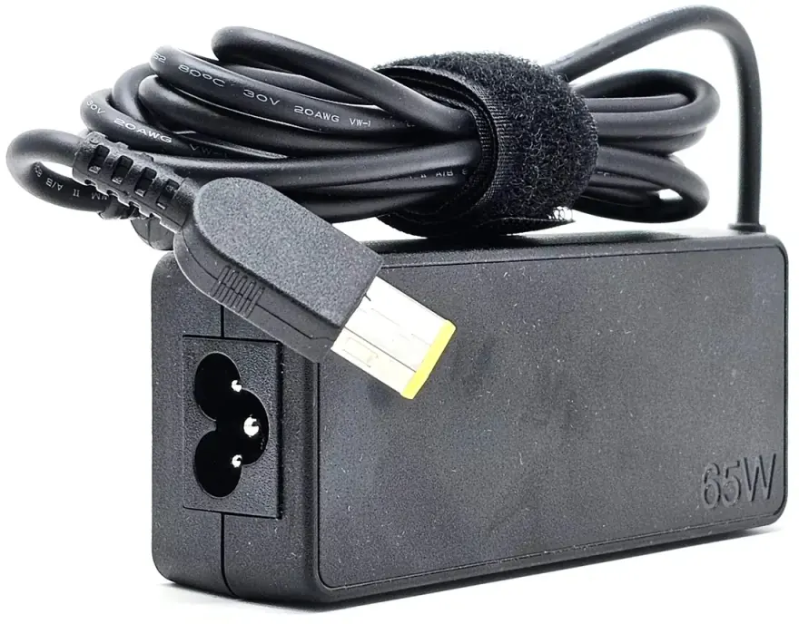 Lenovo 65W Original Charger (Yellow Pin) — original chargers / adapters at NN Laptops, Hafeez Center Lahore Pakistan
