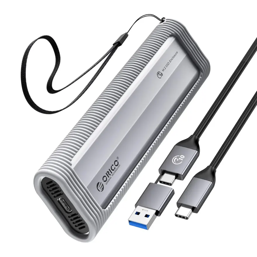 Orico M.2 NVMe to USB-C 3.2 Gen2 Enclosure — Portable USB-C SSD E — original laptop parts at NN Laptops, Hafeez Center Lahore Pakistan