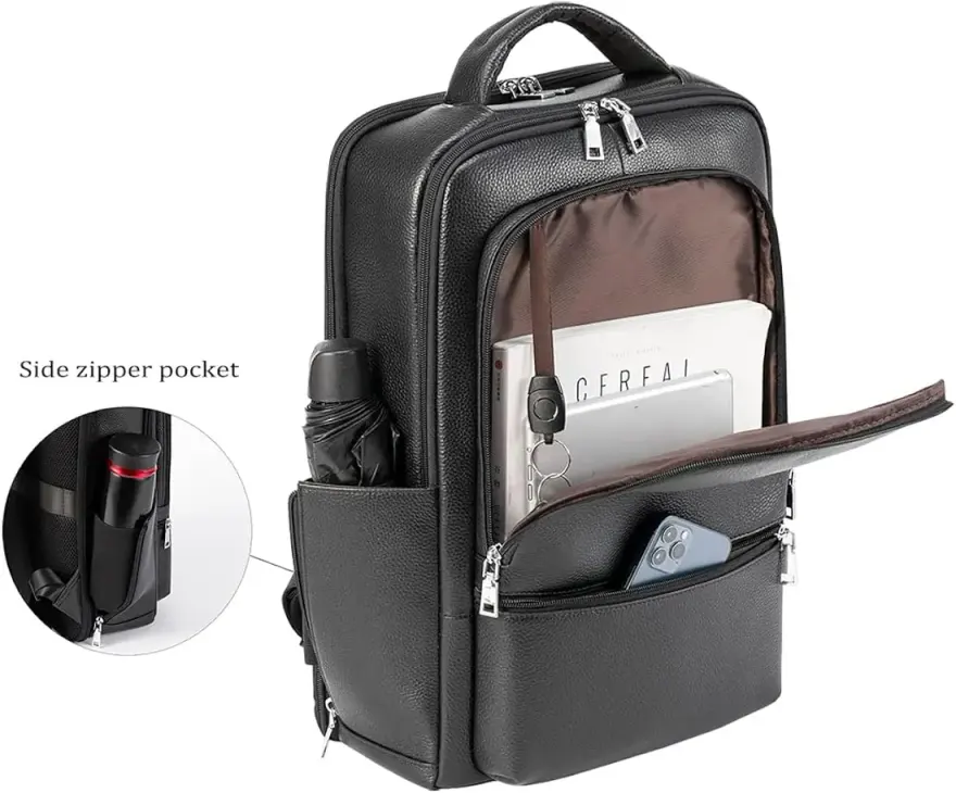 Premium Leather Laptop Backpack 15.6 inch Black Executive — used Generic laptop, price in Pakistan at NN Laptops Hafeez Center Lahore
