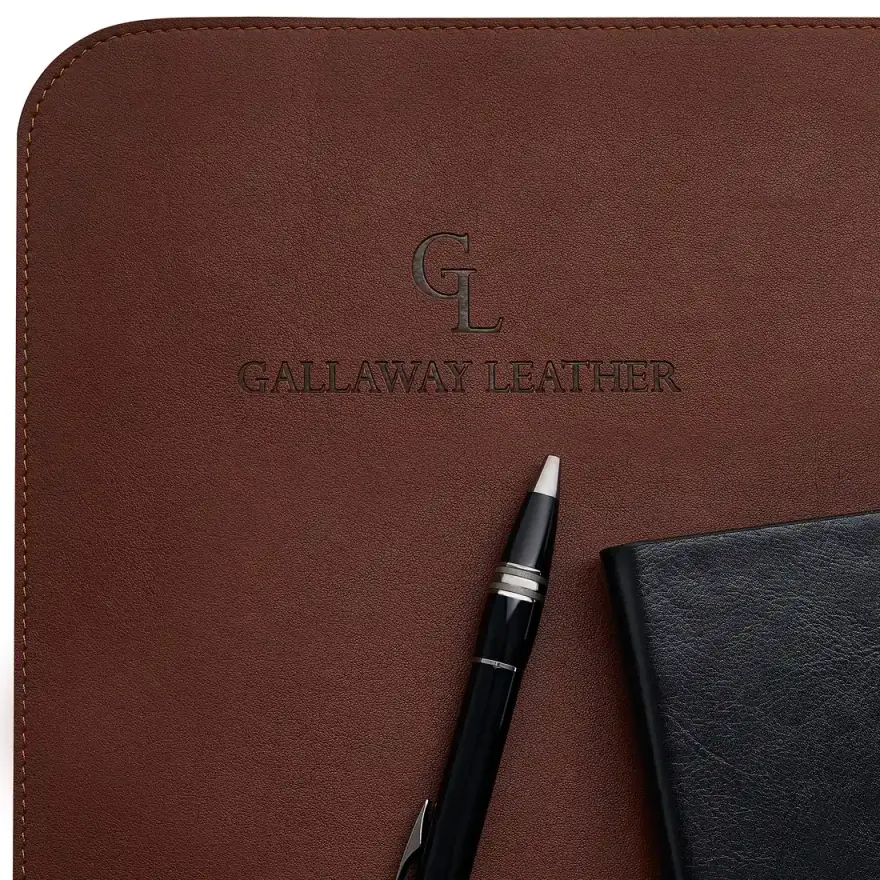 Premium PU Leather Office Desk Mat Mouse Pad 90x40cm Brown — original accessories at NN Laptops, Hafeez Center Lahore Pakistan