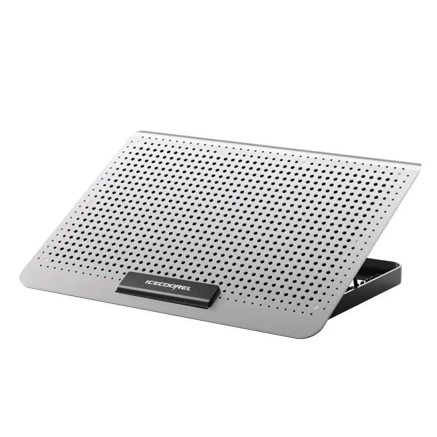 Slim Aluminium Single Fan Cooling Pad 15.6 inch Black Mesh — original accessories at NN Laptops, Hafeez Center Lahore Pakistan
