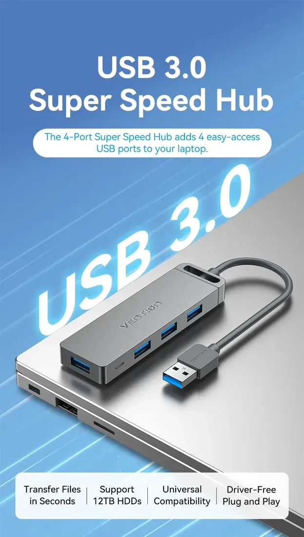 USB 3.0 Hub 4-Port — original accessories at NN Laptops, Hafeez Center Lahore Pakistan