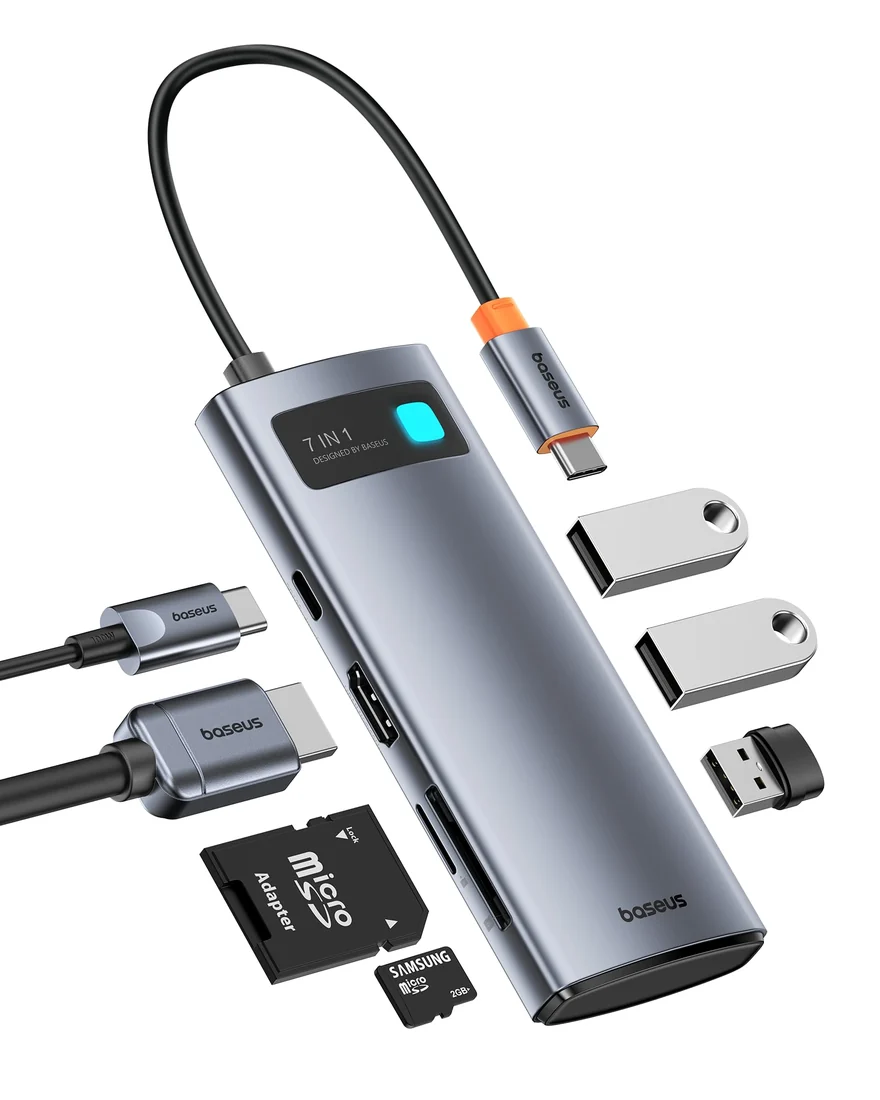 USB Type-C Hub 11-in-1 (Baseus) — original accessories at NN Laptops, Hafeez Center Lahore Pakistan