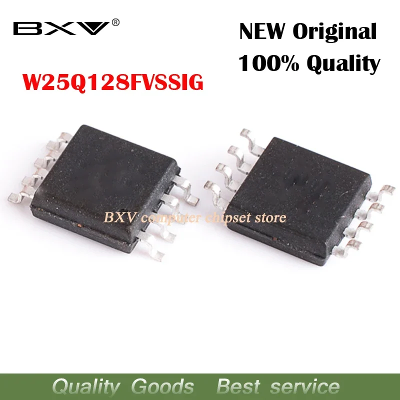 Winbond 25Q128 16MB SPI BIOS Flash Chip SOIC-8 New — original laptop parts at NN Laptops, Hafeez Center Lahore Pakistan